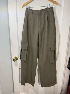 NWT DISSH Olive Green Cargo Pants with Wide Leg